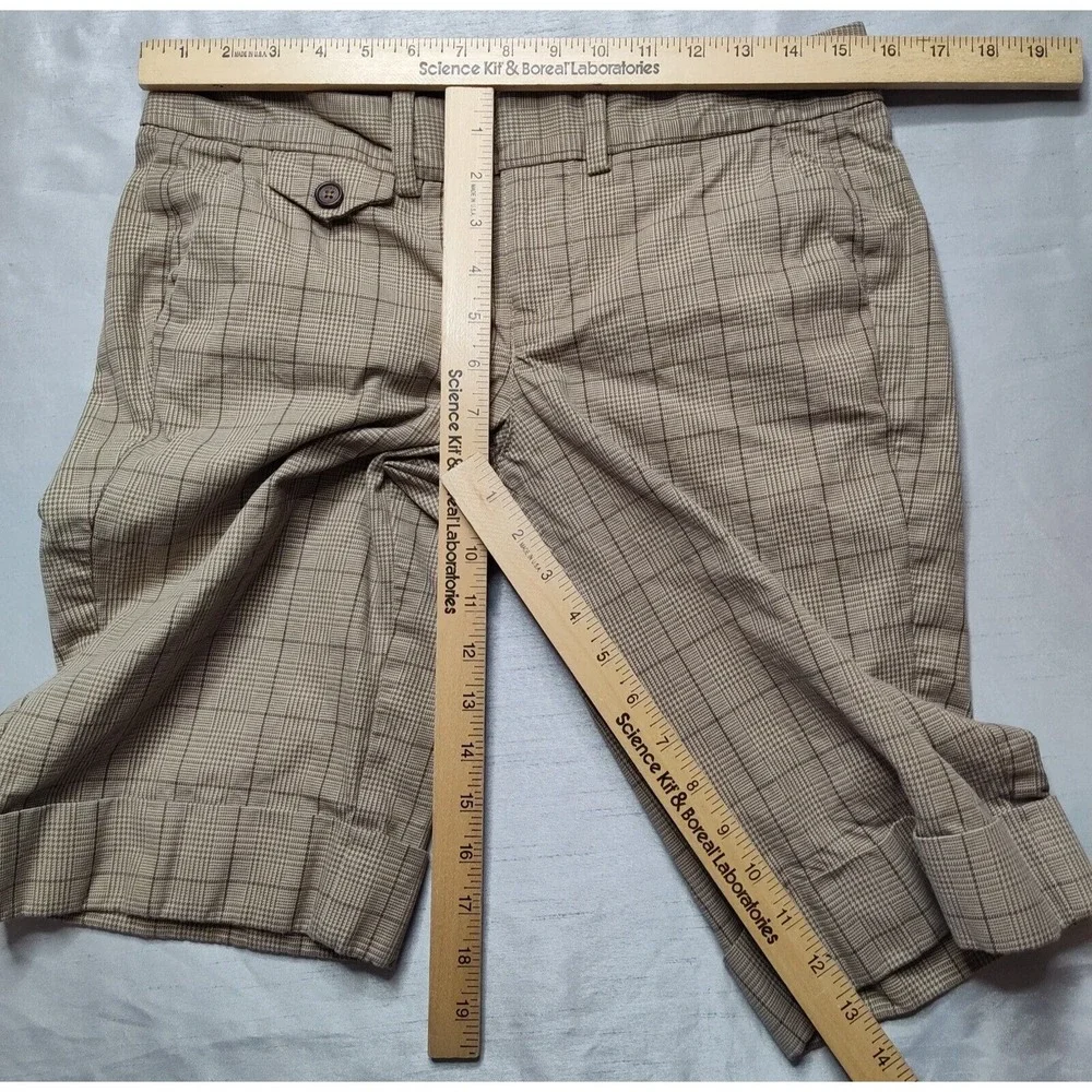 TOMMY‎ HILFIGER Women Size 4 Brown Plaid Cotton 13
